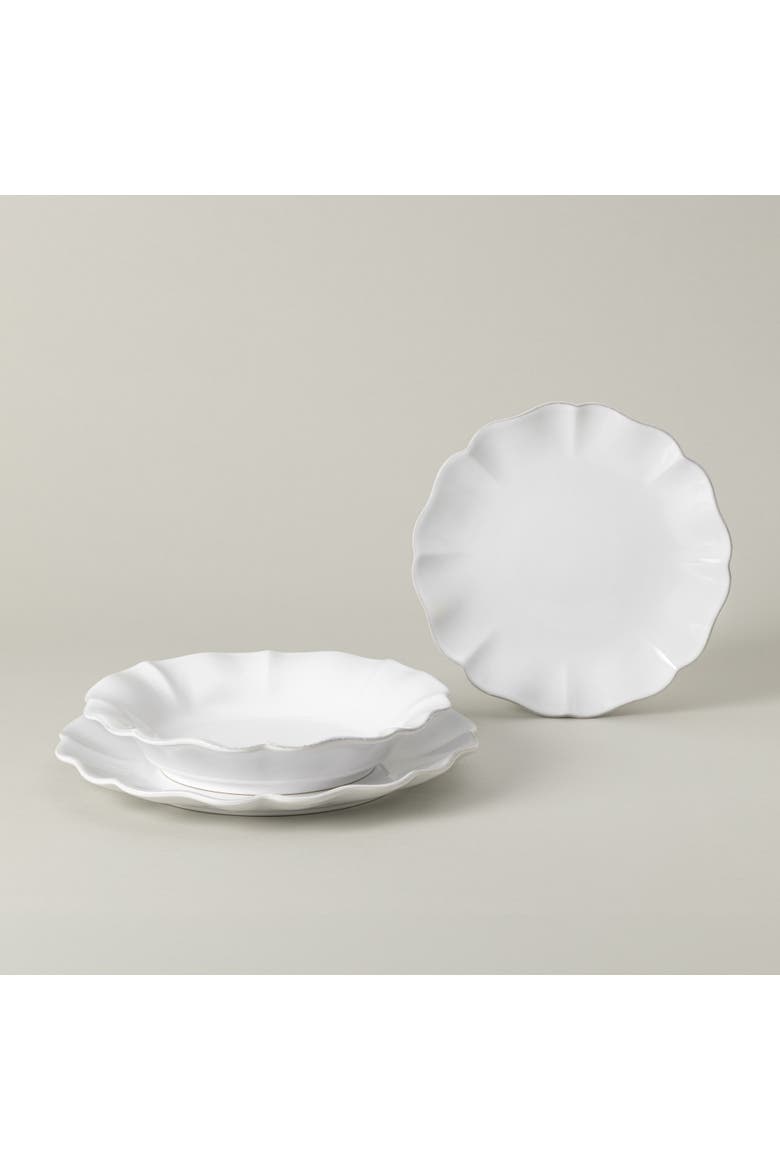 Rosa 12-pc place setting w/ pasta bowl, Alternate, color, White