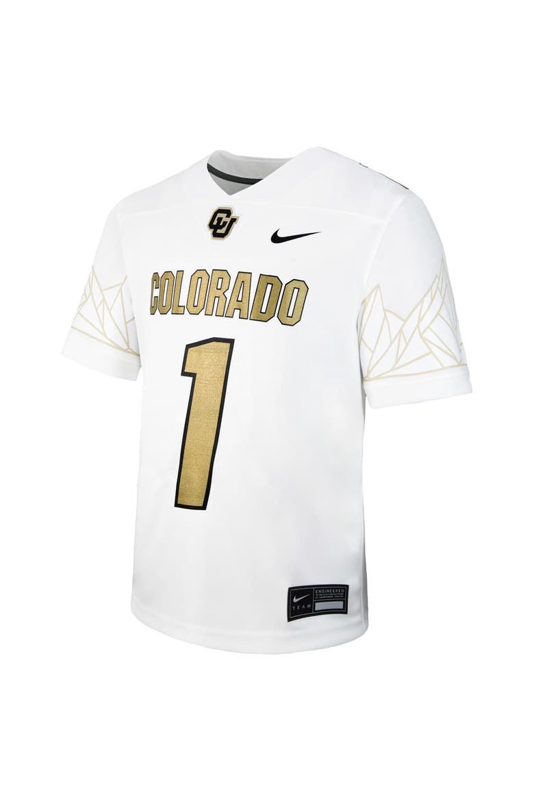 Toddler Nike #1 White Colorado Buffaloes Alternate Football Game Jersey, Alternate, color, White