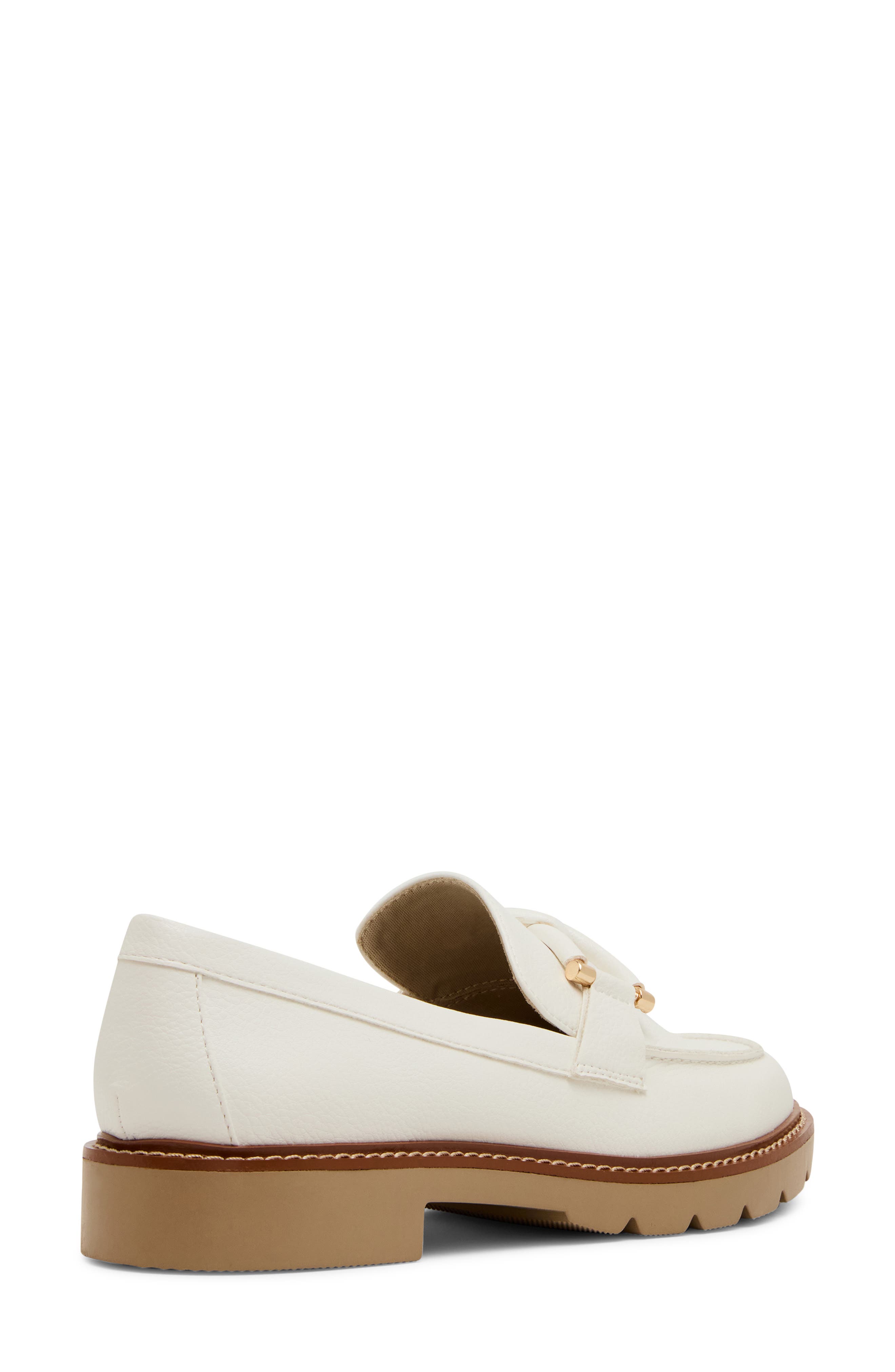 Ellison Moc Toe Loafer, Alternate, color, WHITE