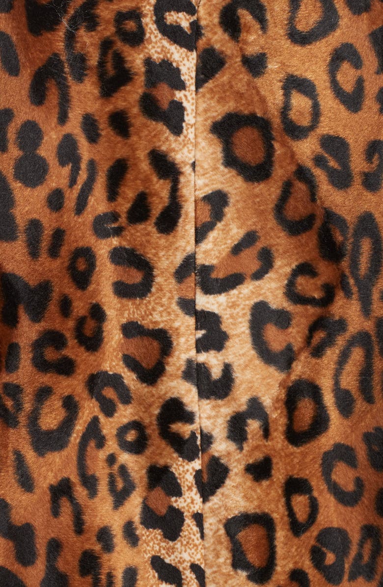 Helene Berman Faux Leopard Fur Coat, Alternate, color,