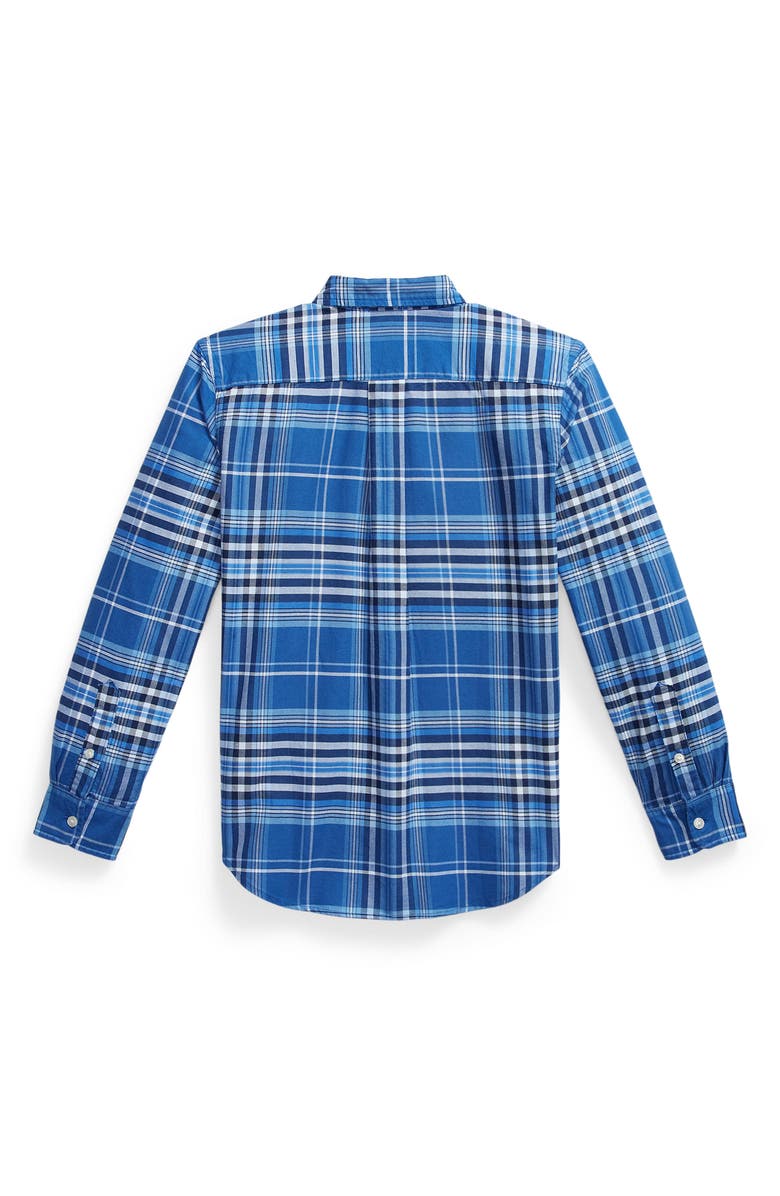 Polo Ralph Lauren Kids' Cotton Button-Down Shirt, Alternate, color, Blue Multi