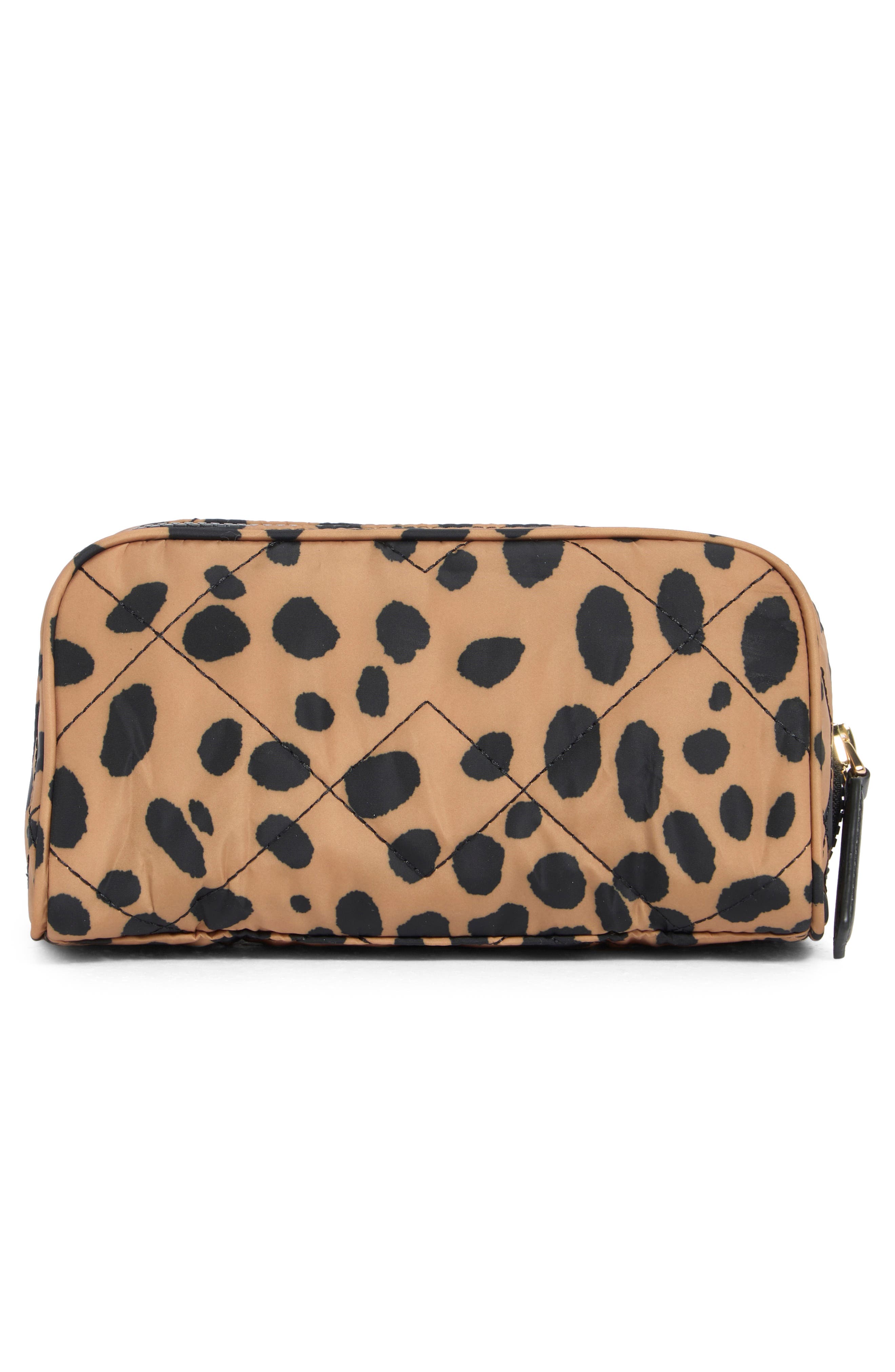 Marc Jacobs Cheetah Print Small Quilted Pouch, Alternate, color, Black Multi