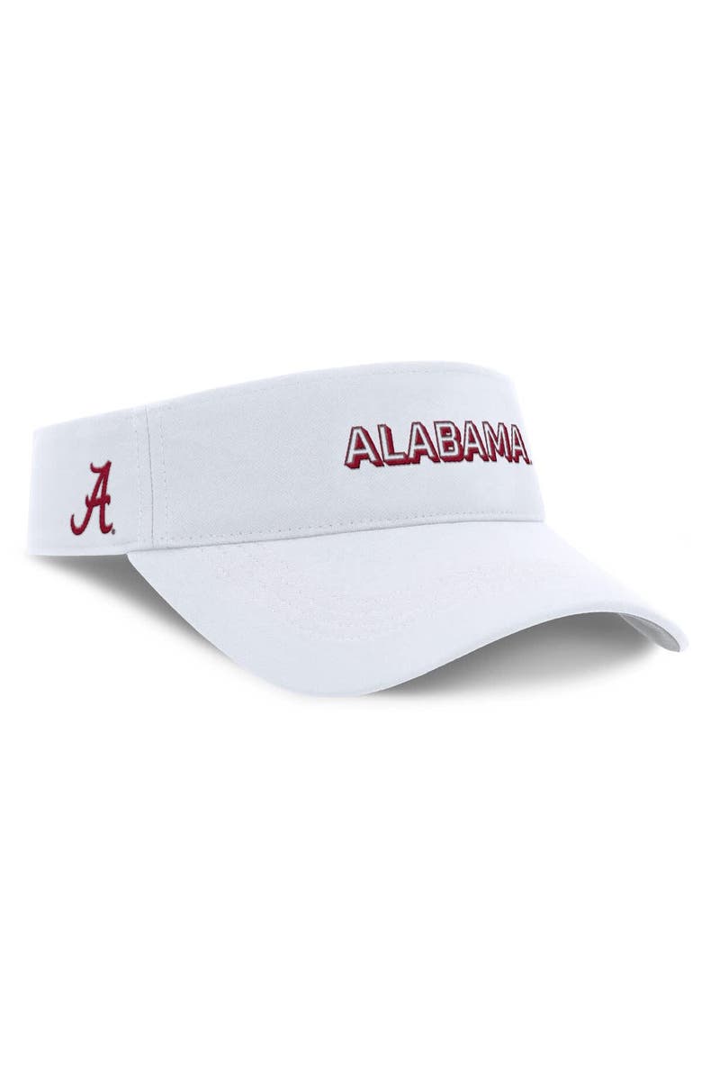 Nike Men's Nike White Alabama Crimson Tide 2025 On-Field Gameday Performance Ace Adjustable Visor, Alternate, color,