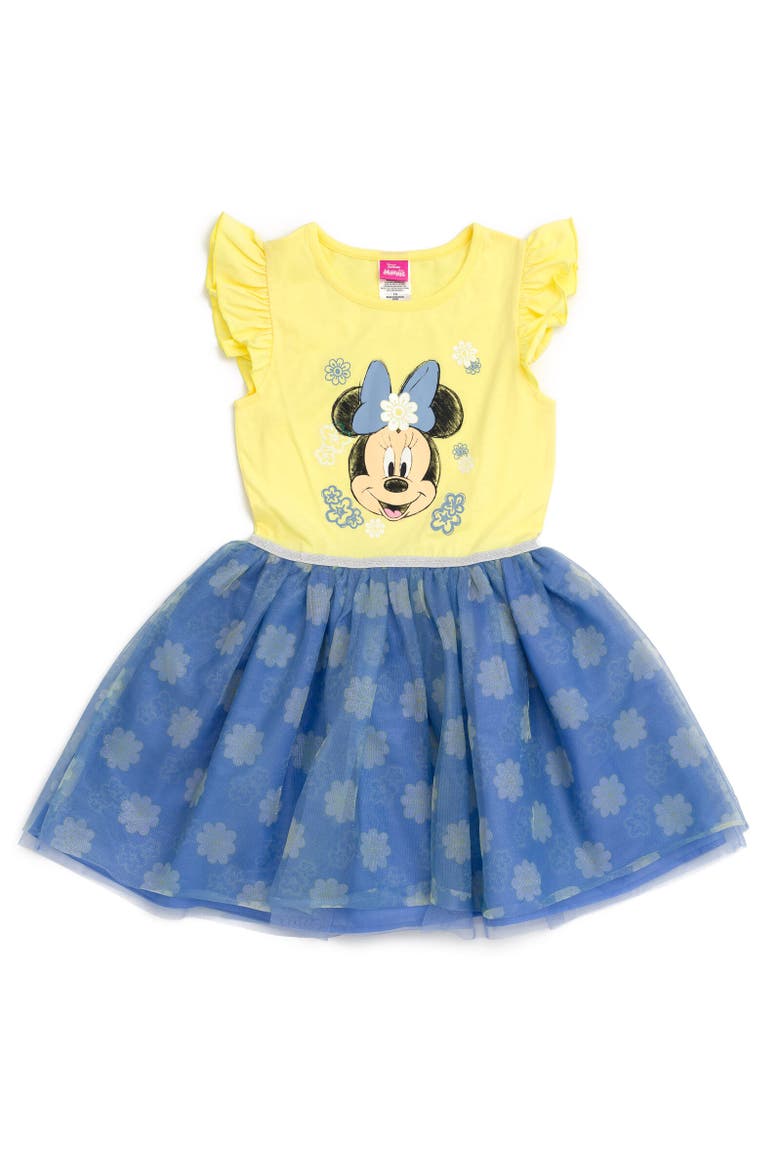 Minnie Mouse Sleeveless Tulle Dress, Main, color, Yellow