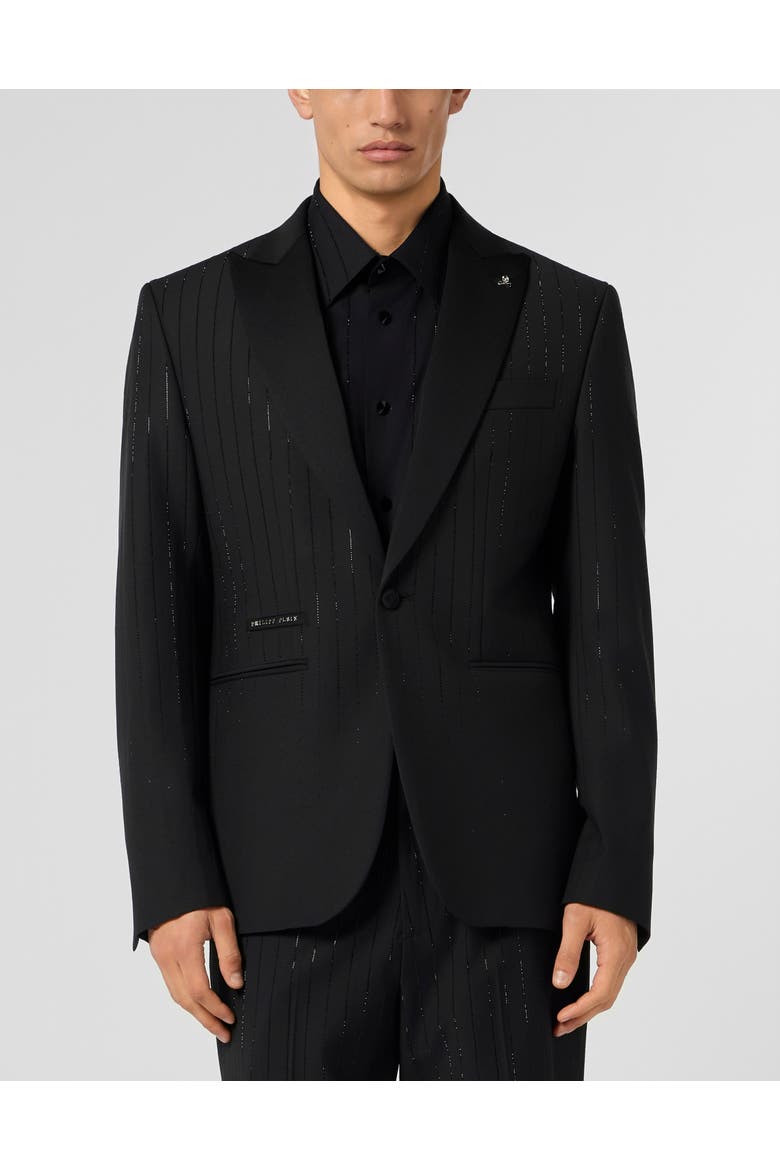 Blazer Lord Fit Degrade Stones Men, Main, color, black