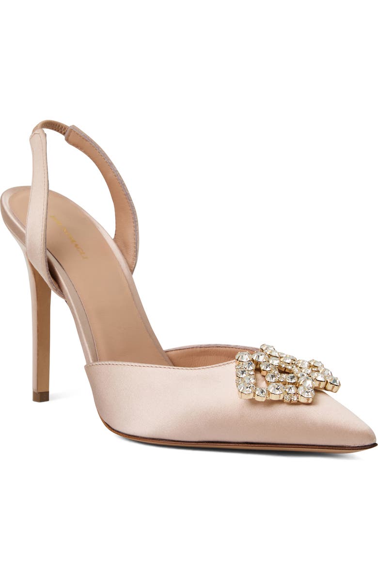 Bruno Magli Moda Slingback Pointed Toe Pump, Main, color, Champagne Satin