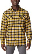 Columbia Gold Iowa Hawkeyes Flare Gun Flannel Long Sleeve Shirt