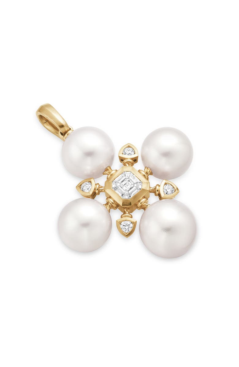 David Yurman Renaissance Cultured Pearl Pendant Charm, Alternate, color, 18K Yellow Gold