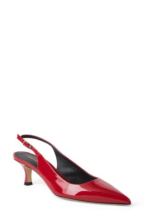 Palerma Slingback Pointed Toe Kitten Heel Pump (Women)