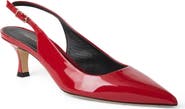 Bruno Magli Palerma Slingback Pointed Toe Kitten Heel Pump