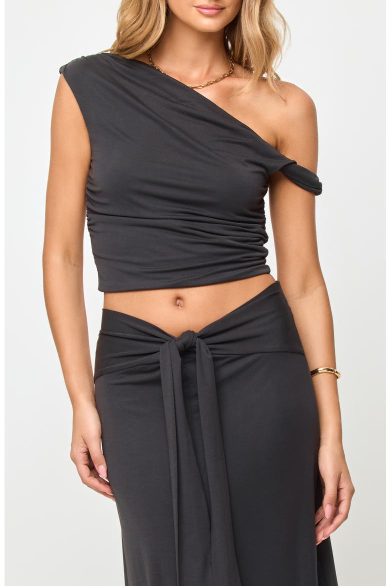 Moonlit Asymmetrical Cover-Up Top, Main, color, BLACK