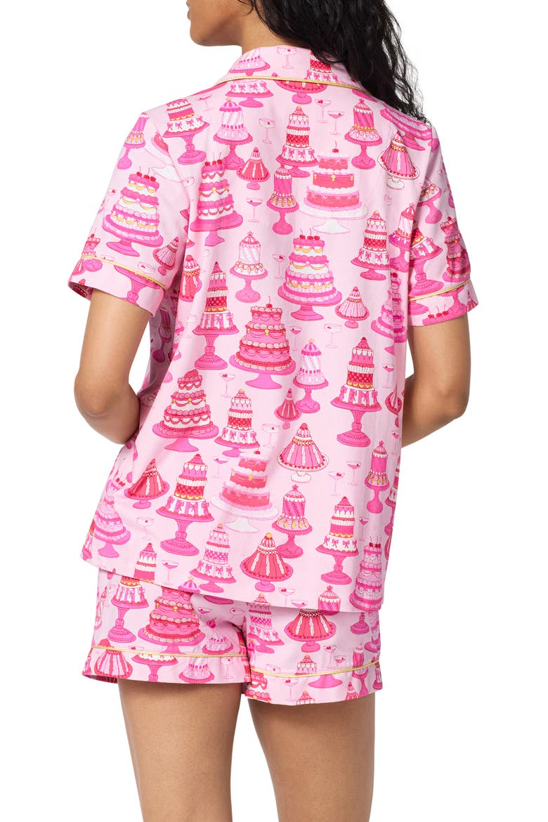 Print Short Pajamas, Alternate, color, CAKE SHOP