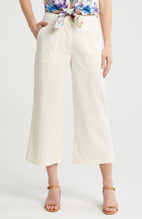 Utility Pocket Crop Wide Leg Pants