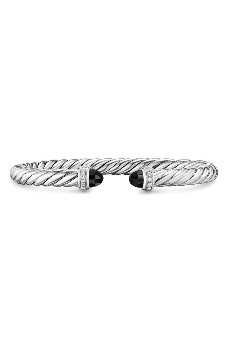 David Yurman Cable Flex Bracelet, Main, color, Black Onyx