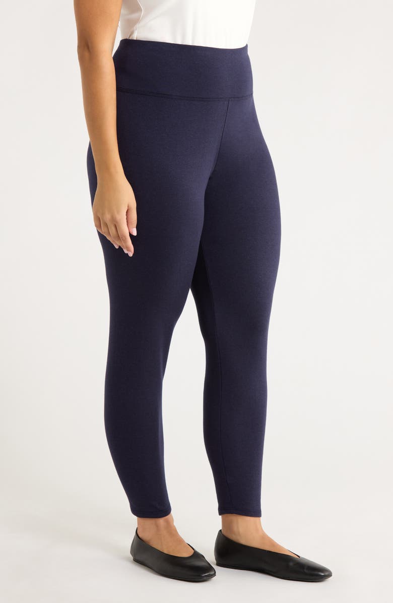 Eileen Fisher High Waist Ankle Leggings, Alternate, color, Ink