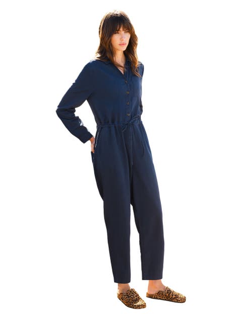 Twill Long Sleeve Jumpsuit