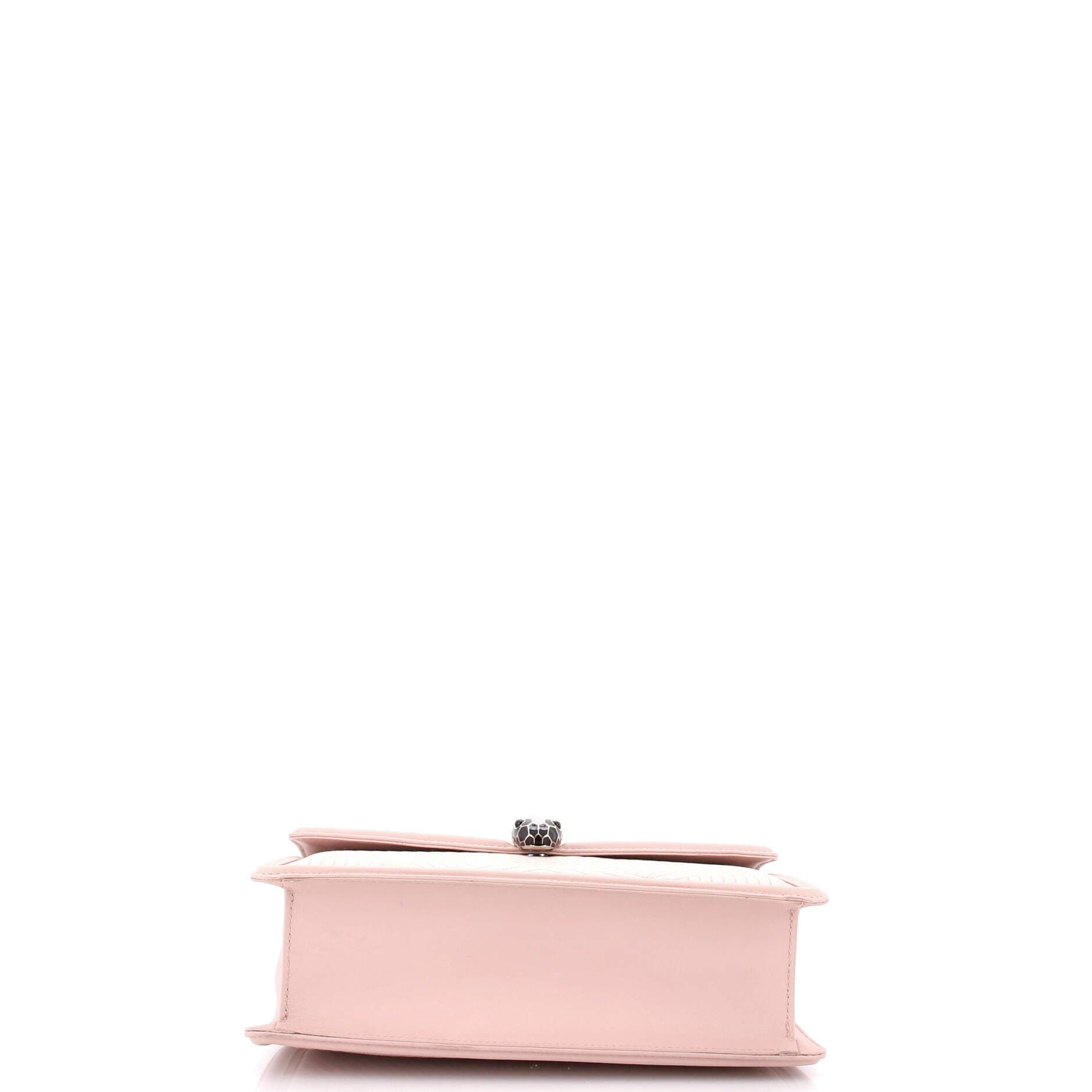 Serpenti Forever Shoulder Bag Quilted Leather Medium, Alternate, color, Pink