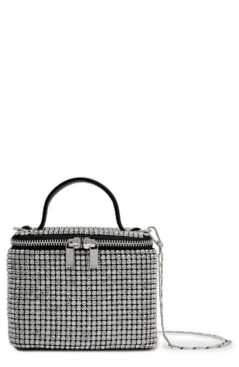 Nova Crystal Embellished Box Clutch