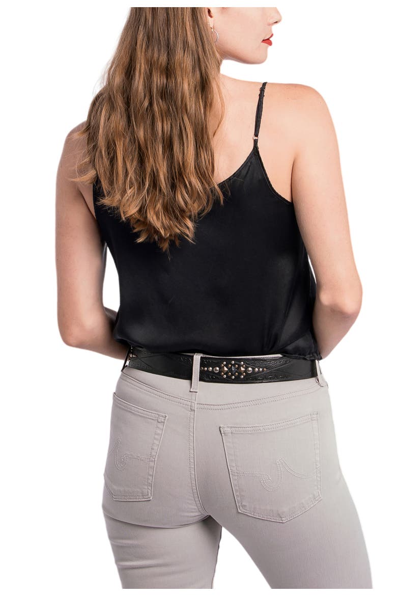 Legend Genuine Leather Bold Studded Statement Belt, Alternate, color, Black