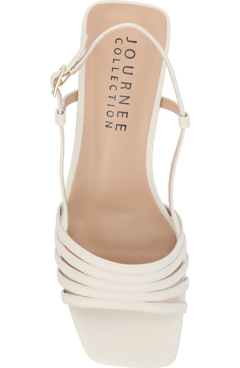 Journee Collection Shayana Block Heel Slingback Sandal, Alternate, color, Bone