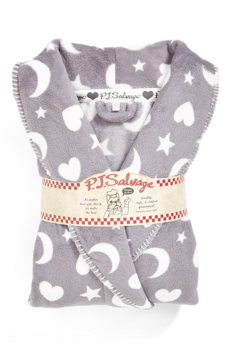 'Polar Plush' Robe, Alternate, color, GREY/ NIGHT SKY