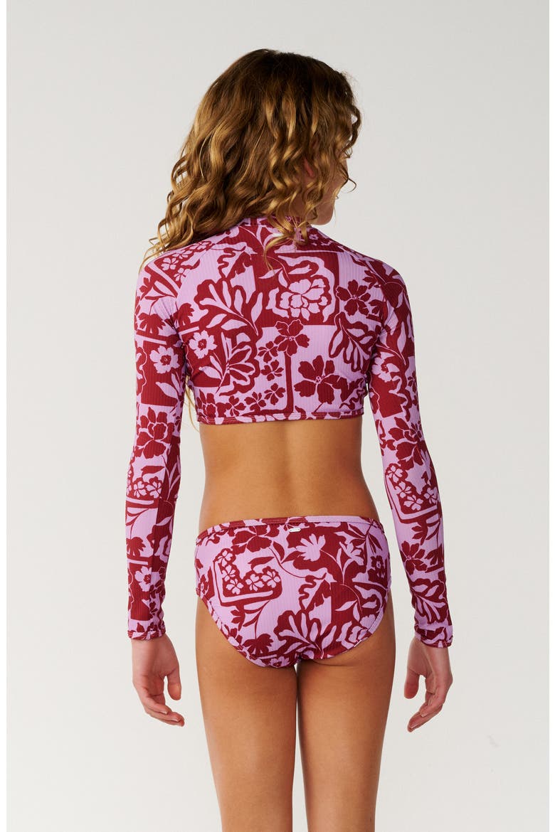 Kids' Pacific Coast Two-Piece Rashguard Swimsuit, Alternate, color, PINK MULTI
