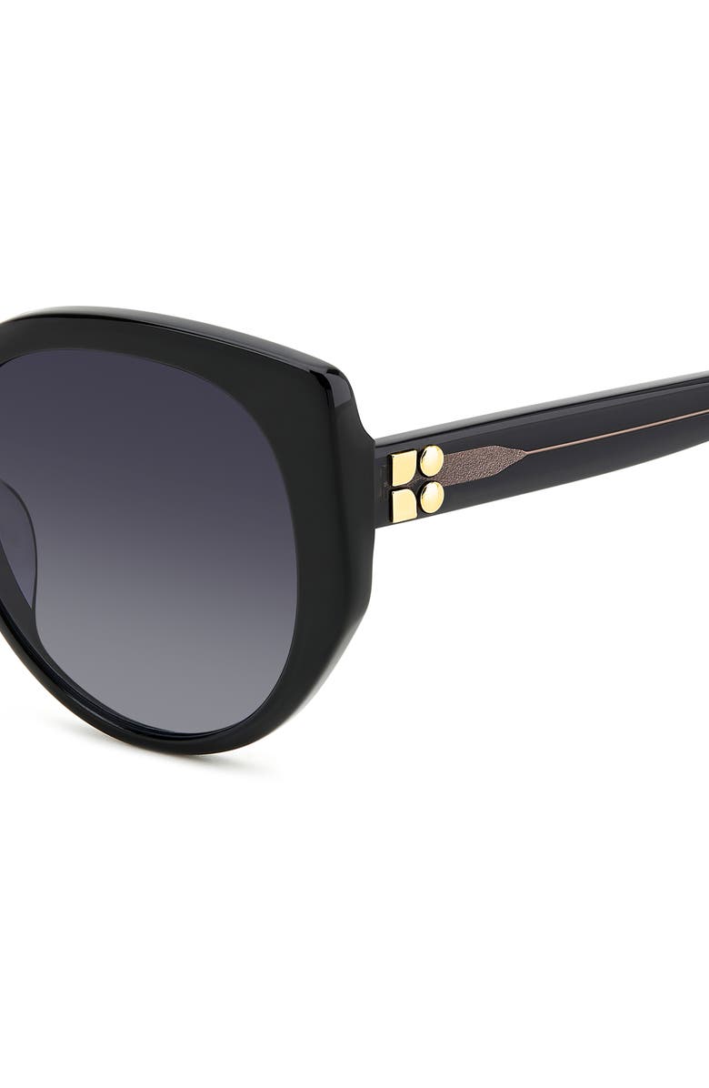 Kate Spade New York seraphina 55mm gradient round sunglasses, Alternate, color, Black/ Grey Shaded