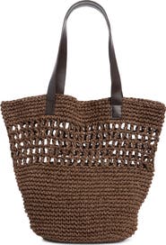 Collection XIIX Raffia Market Tote