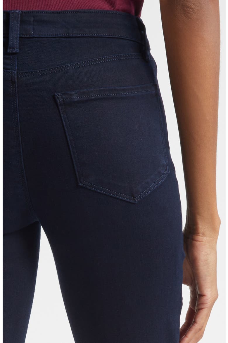 Ruth High Waist Raw Hem Straight Leg Jeans, Alternate, color, METRO