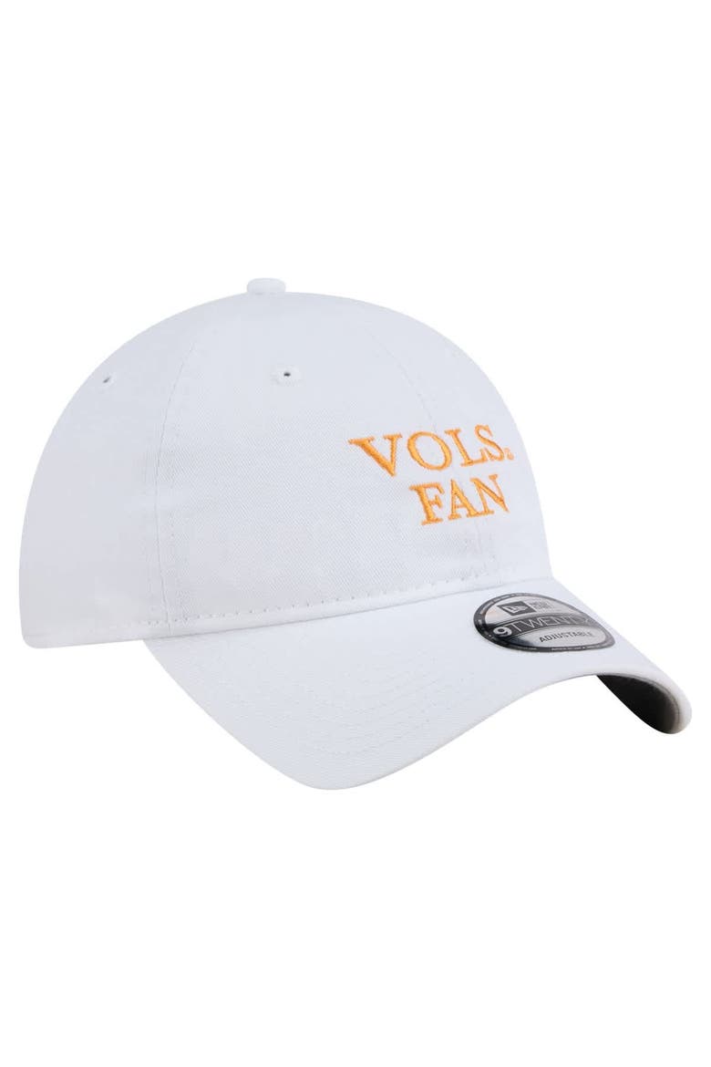 Men's New Era White Tennessee Volunteers Fan 9TWENTY Adjustable Hat, Alternate, color, White