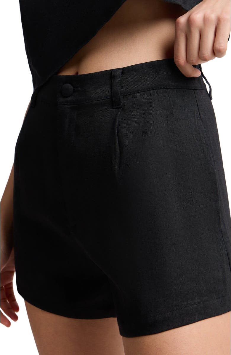 Onia Stretch Linen Short, Alternate, color, Black