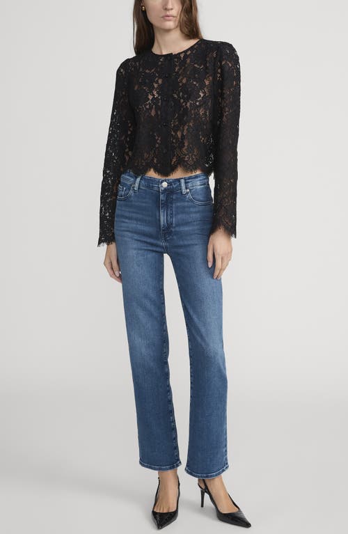 Frame Le Sleek Straight High Waist Straight Leg Jeans In Blue