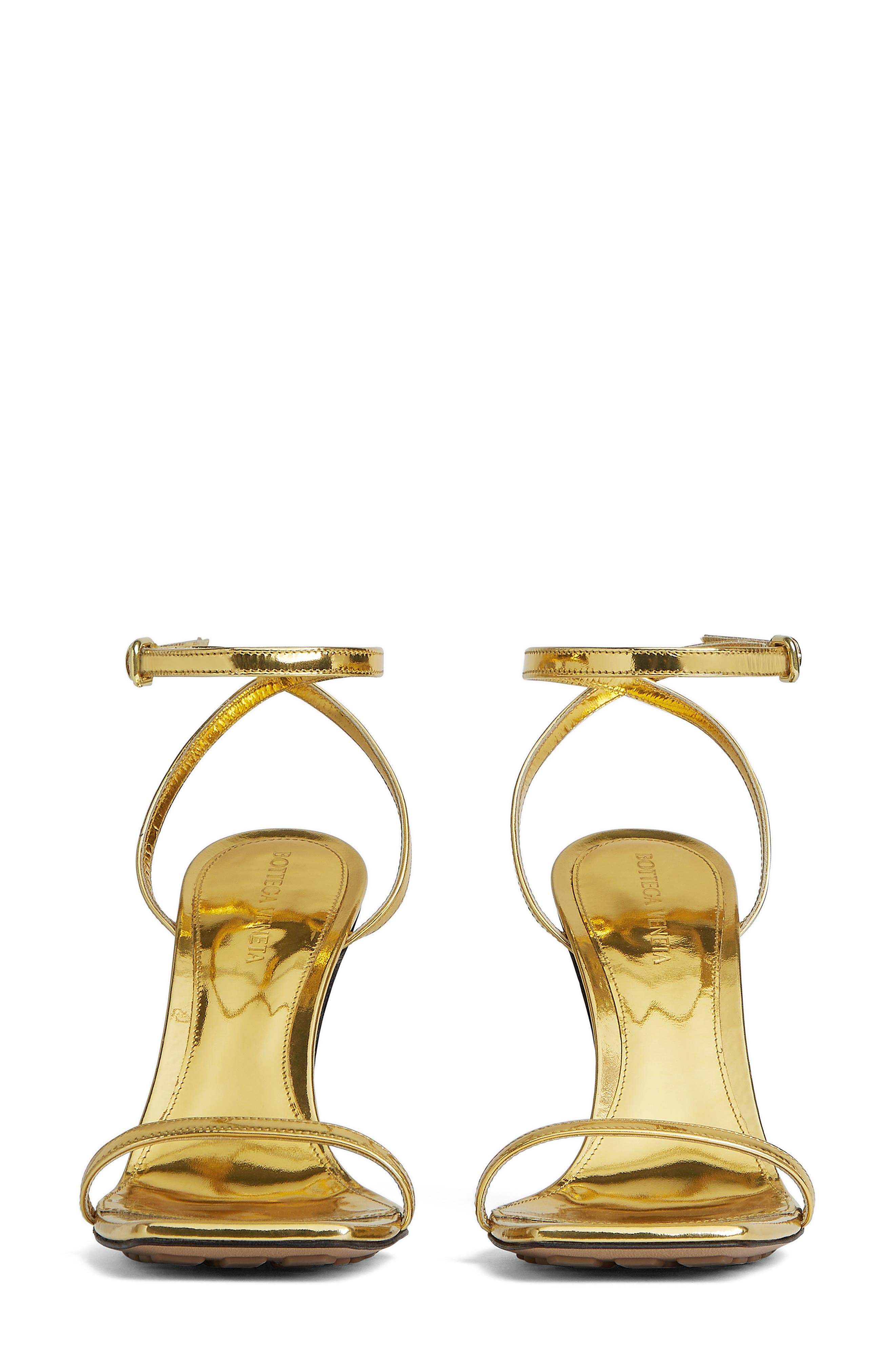 Bottega Veneta Knot Sandal, Alternate, color, Gold