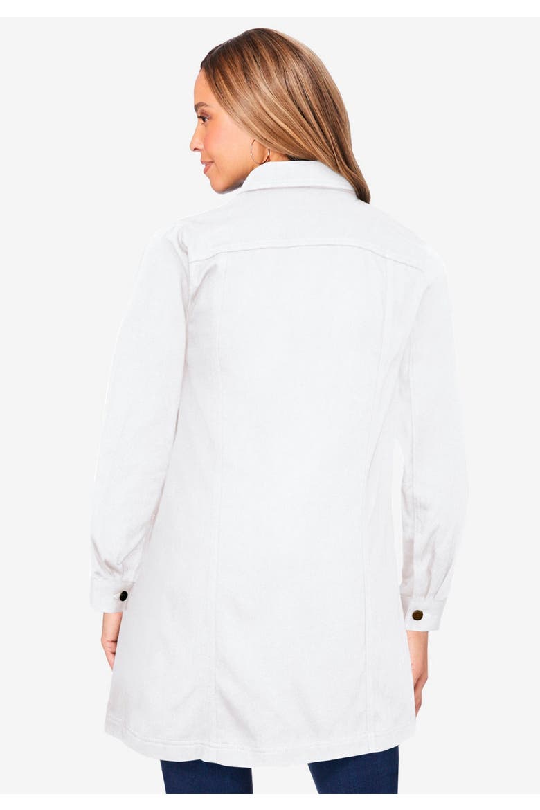 Long Denim Jacket, Alternate, color, WHITE