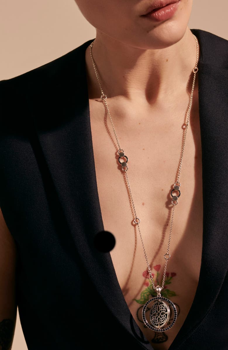 John Hardy Dot Mandala Diamond Pendant Necklace, Alternate, color, 