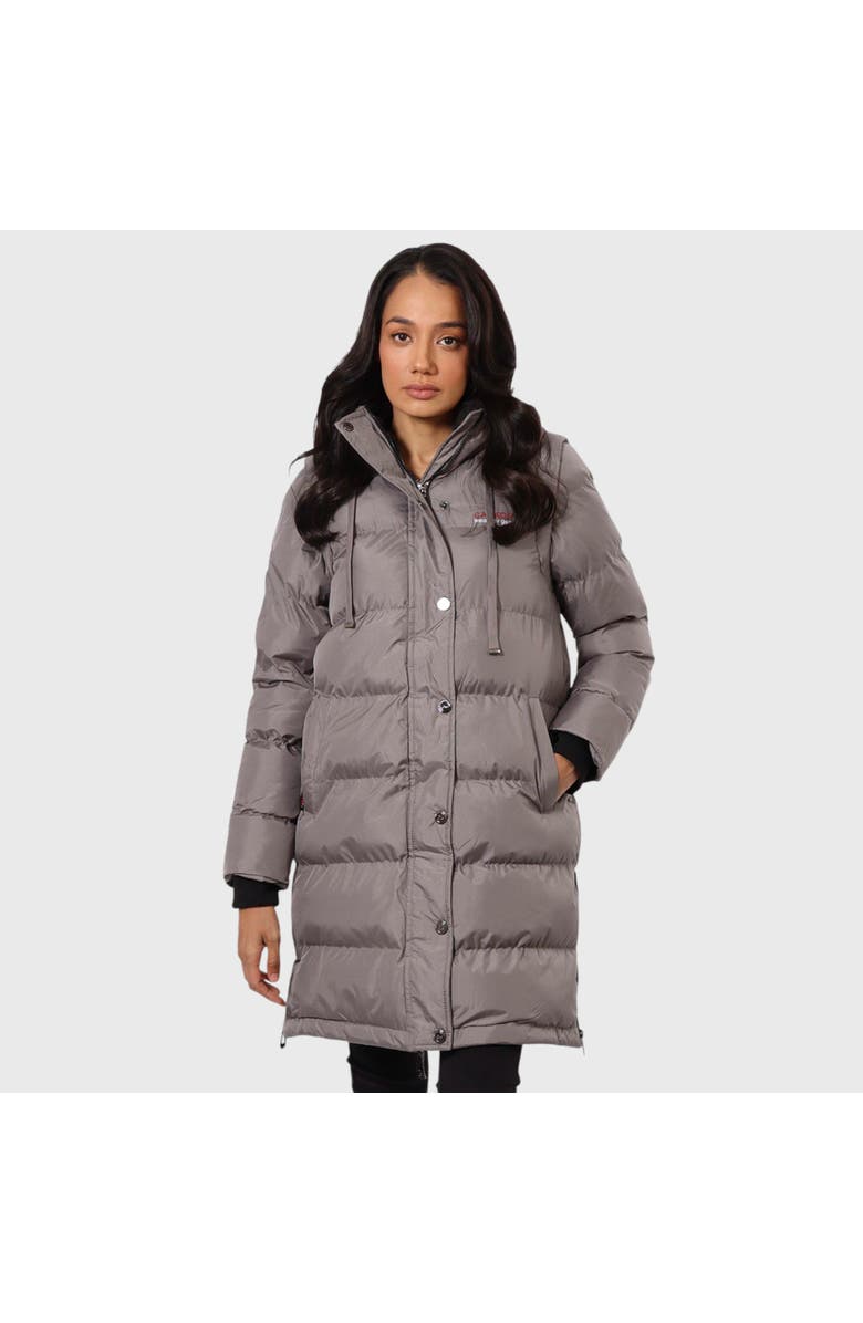 CANADA WEATHER GEAR Women's Long Heavyweight 2 in 1 Puffer Jacket and Vest, Main, color, Stone