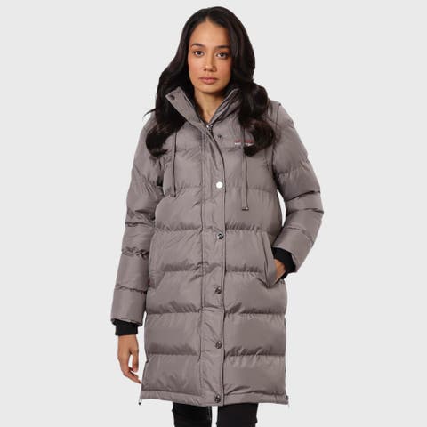 Women's Long Heavyweight 2 in 1 Puffer Jacket and Vest