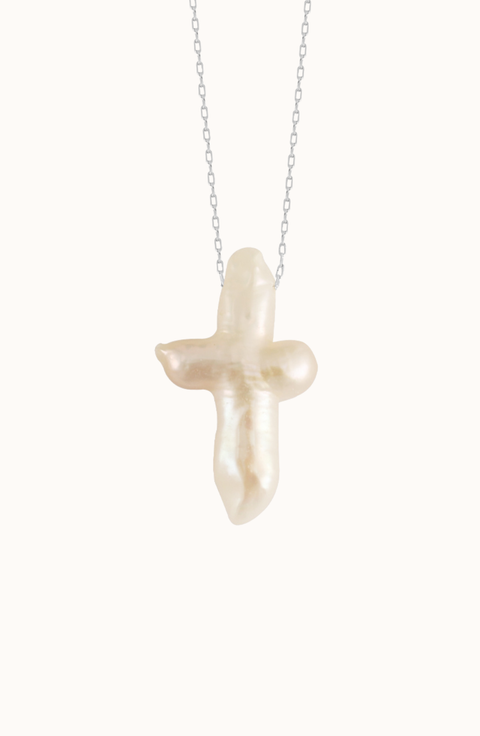 Pearl Cross Necklace