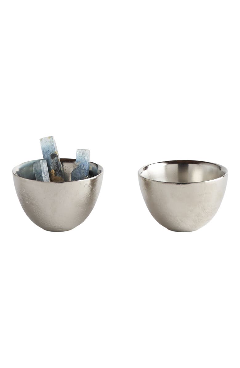 The Collective Home Stinson Nickel Pinch Bowls - Set of 2, Main, color, Gray