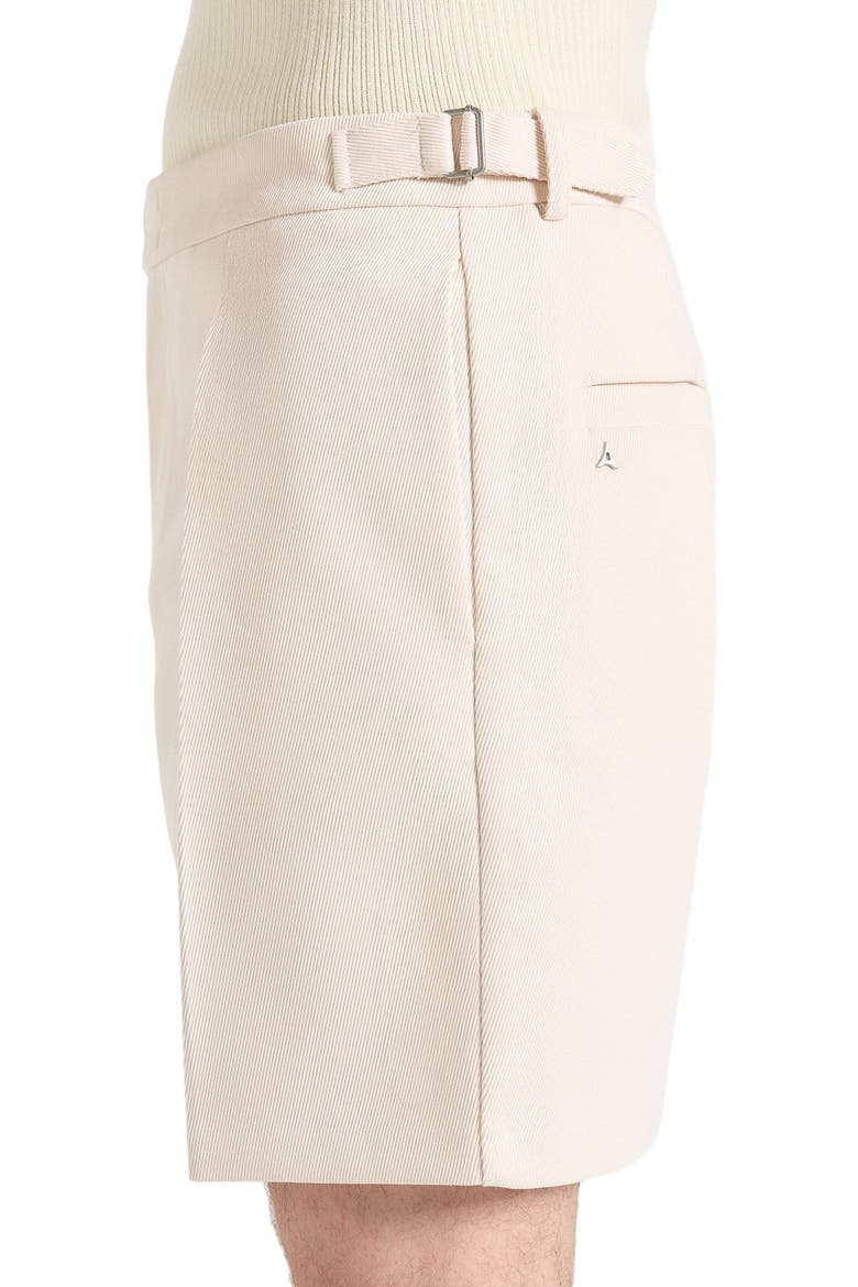 Marin Twill Pleated Shorts, Alternate, color, Cream