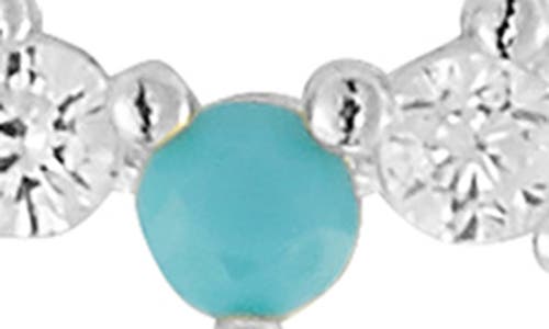 Sphera Milano Horseshoe Cz Stud Earrings In Silver