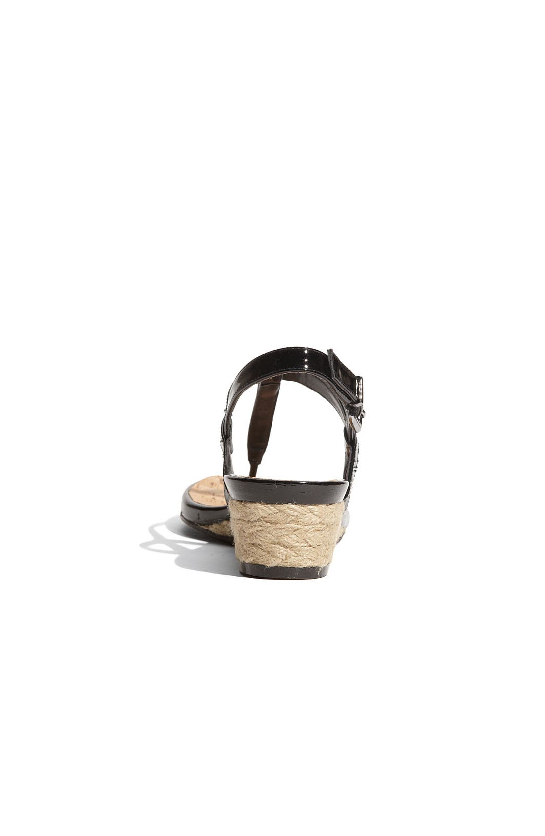 'Kaffle' Wedge Sandal, Alternate, color, BLACK