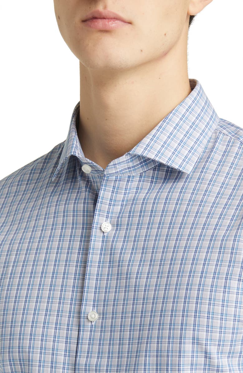 Nordstrom Trim Fit Non-Iron Gerald Plaid Cotton Dress Shirt, Alternate, color,