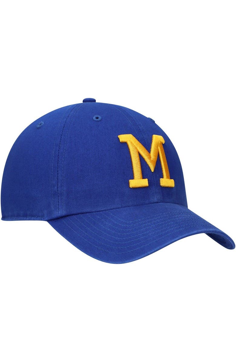 '47 Men's '47 Royal Milwaukee Brewers 1970 Logo Cooperstown Collection Clean Up Adjustable Hat, Alternate, color, Royal