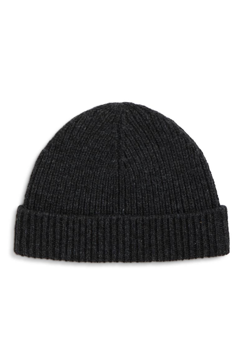 Ribbed Cuff Beanie, Alternate, color, CHARCOAL
