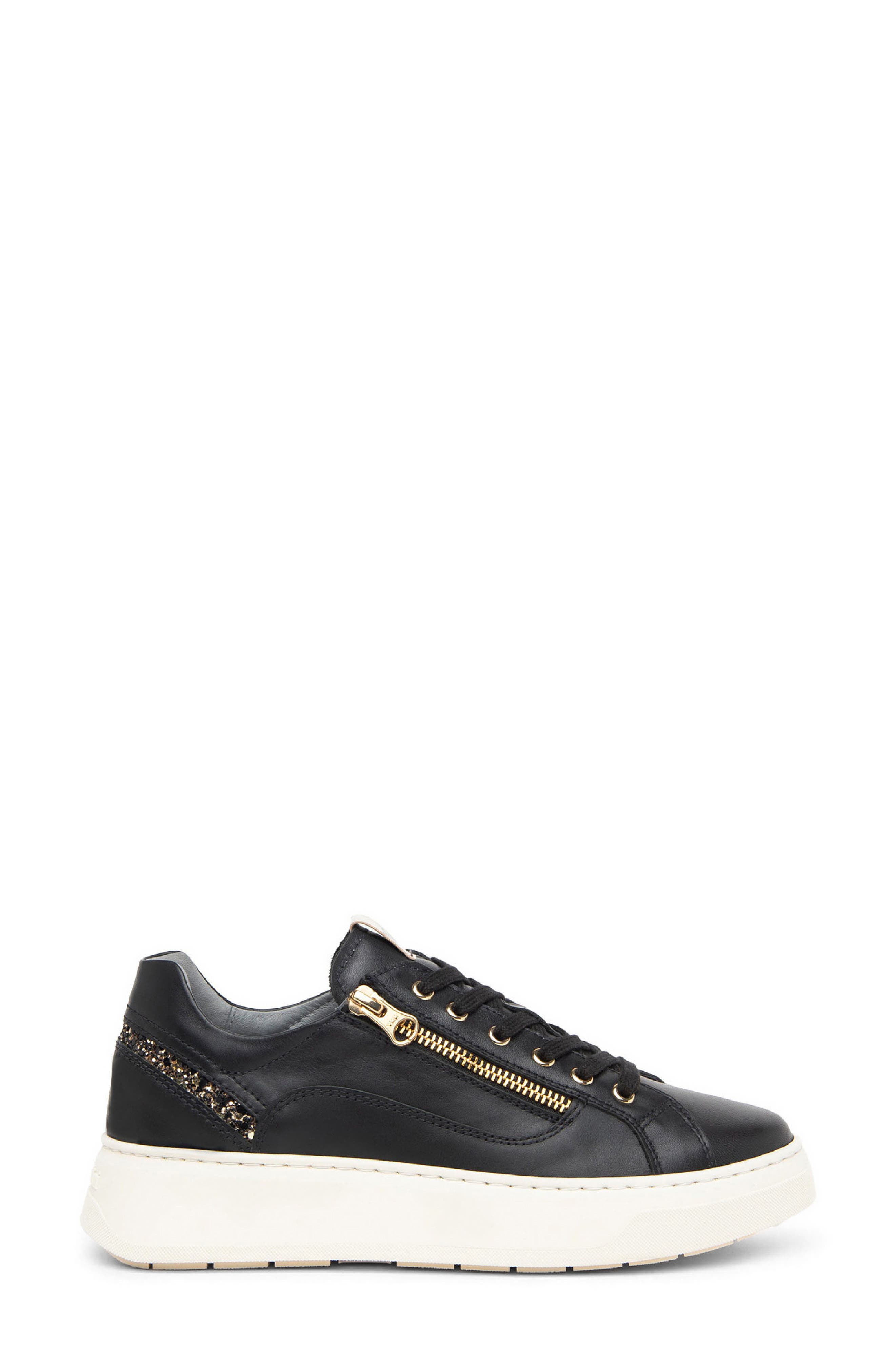 NeroGiardini Platform Sneaker, Alternate, color, Black