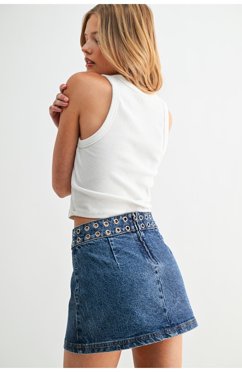 Jemina Denim The Orbit Micro Skirt, Alternate, color, Medium Wash