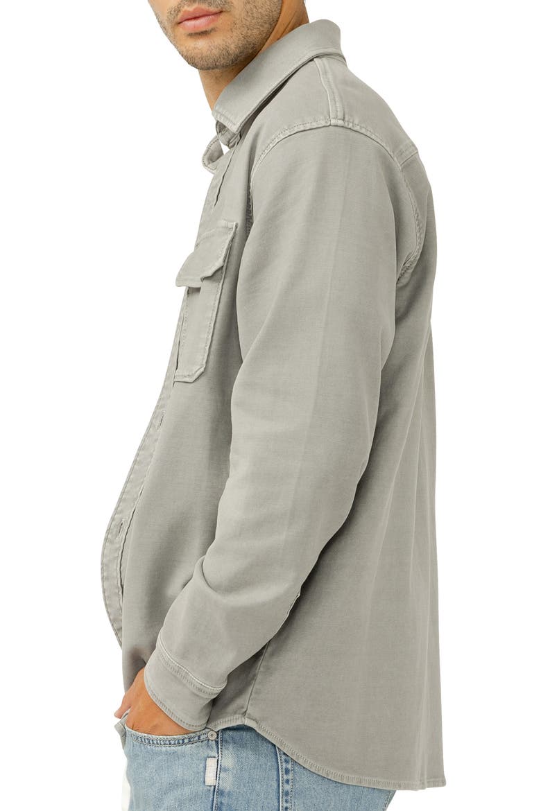 Field Cotton Blend Button-Up Shirt Jacket, Alternate, color, PEBBLE GREY
