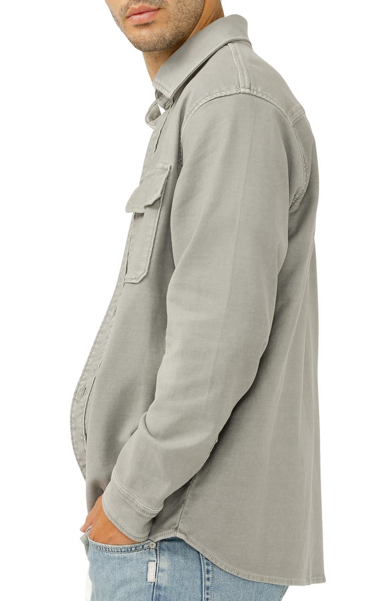 Silver Jeans Co. Field Cotton Blend Button-Up Shirt Jacket, Alternate, color, Pebble Grey