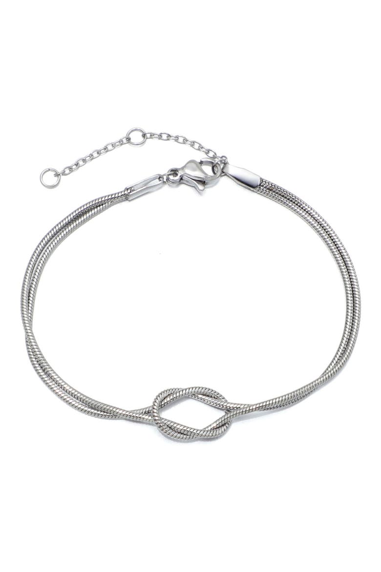 Knotted Chain Bracelet, Main, color, SILVER